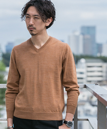 URBAN RESEARCH ROSSO MEN�i�A�[�o�����T�[�`���b�\�����j�̌Ò��uV�l�b�N�j�b�g�i�j�b�g/�Z�[�^�[�j�v