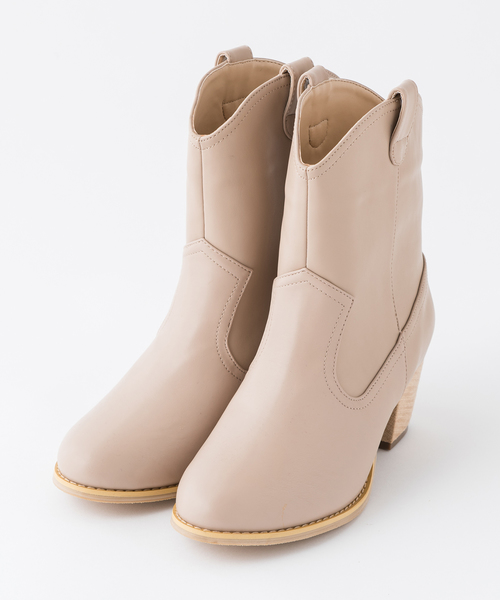 one after another NICE CLAUP（ワンアフターアナザーナイスクラップ）の「ウエスタンブーツ（ブーツ・レディース・アイボリー/ブラウン/ベージュ・SMALL/MEDIUM/LARGE）」の7枚目の写真