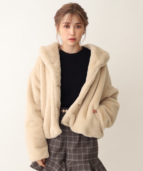 one after another NICE CLAUP（ワンアフターアナザーナイスクラップ）の「袖コンシャスバックリボンニット（ニット/セーター・レディース・ベージュ/ブラウン/オフホワイト/ブラック・FREE）」の15枚目の写真