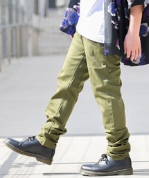【n】カツラギ スリムカラーストレッチパンツ