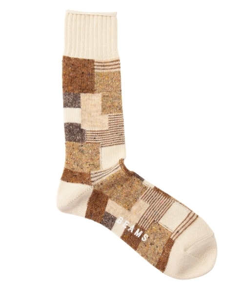 BEAMS(ビームス)の「BEAMS / パッチワーク ソックス(ソックス/靴下・メンズ・ナチュラル/ブラック/ブルー/ネイビー/オリーブ・ONE SIZE)」の21枚目の写真