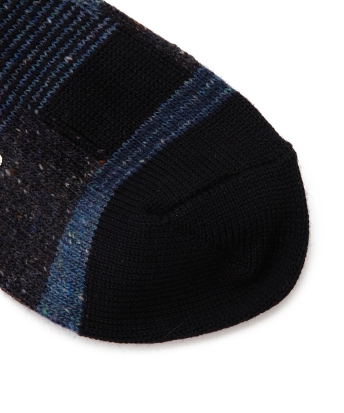 BEAMS(ビームス)の「BEAMS / パッチワーク ソックス(ソックス/靴下・メンズ・ナチュラル/ブラック/ブルー/ネイビー/オリーブ・ONE SIZE)」の12枚目の写真