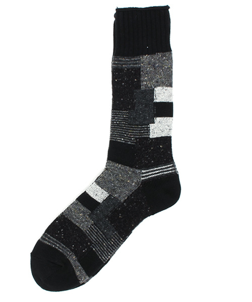 BEAMS(ビームス)の「BEAMS / パッチワーク ソックス(ソックス/靴下・メンズ・ナチュラル/ブラック/ブルー/ネイビー/オリーブ・ONE SIZE)」の1枚目の写真