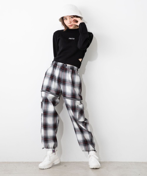 WEGO(ウィゴー)の「DISPARK/ウエストデザインピタニット(ニット/セーター・レディース・ライム/ブラック・FREE)」の8枚目の写真