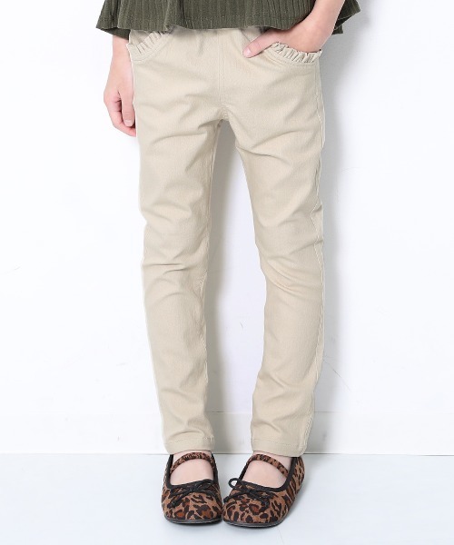 devirock（デビロック）の「ポケットフリル9分丈パンツ（その他パンツ・キッズ・ブラック/ネイビー/ラベンダー/ライトベージュ・110cm/100cm/120cm/130cm/140cm/150cm/160cm）」の3枚目の写真