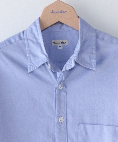 BEAUTY&YOUTH UNITED ARROWS（ビューティーアンドユースユナイテッドアローズ）の「＜steven alan＞ SLOW/OX RV/SM REG/ｼｬﾂ（シャツ/ブラウス・メンズ・オフホワイト/ライトブルー・X-LARGE/LARGE/SMALL/MEDIUM）」の7枚目の写真
