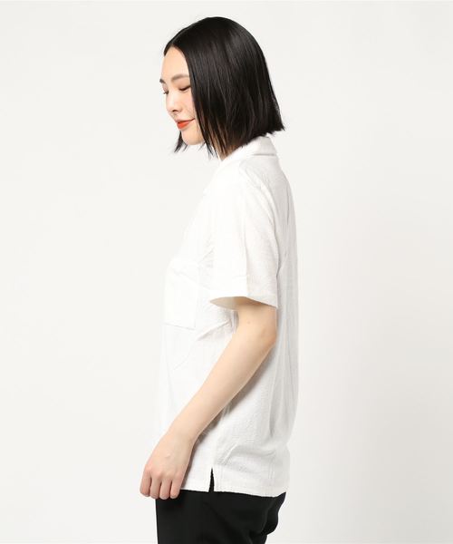 B.I.D.（ビーアイディー）の「ランダムパイルオープンシャツ（シャツ/ブラウス・レディース・ホワイト/ネイビー/杢グレー・LARGE/X-LARGE/MEDIUM）」の14枚目の写真