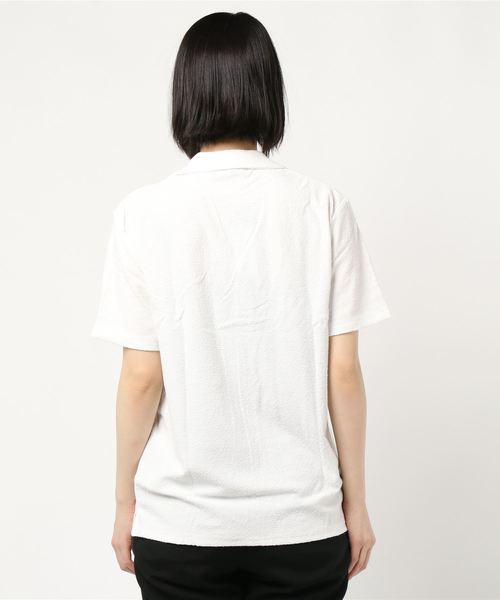 B.I.D.（ビーアイディー）の「ランダムパイルオープンシャツ（シャツ/ブラウス・レディース・ホワイト/ネイビー/杢グレー・LARGE/X-LARGE/MEDIUM）」の15枚目の写真