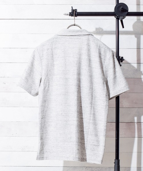 B.I.D.（ビーアイディー）の「ランダムパイルオープンシャツ（シャツ/ブラウス・レディース・ホワイト/ネイビー/杢グレー・LARGE/X-LARGE/MEDIUM）」の7枚目の写真