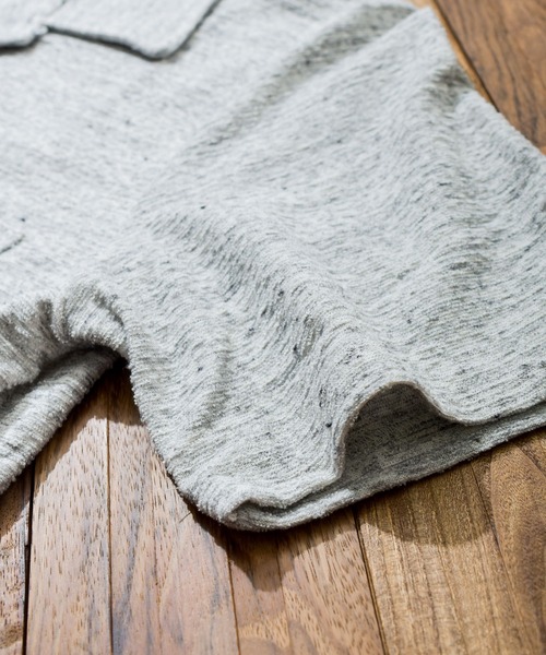 B.I.D.（ビーアイディー）の「ランダムパイルオープンシャツ（シャツ/ブラウス・レディース・ホワイト/ネイビー/杢グレー・LARGE/X-LARGE/MEDIUM）」の9枚目の写真