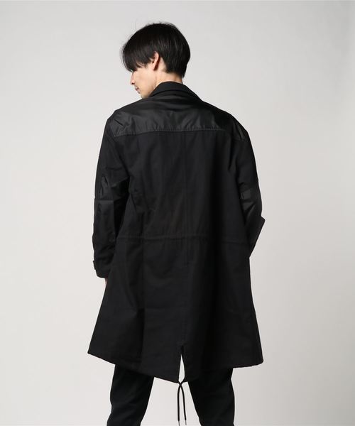 UP START（アップスタート）の「モッズコート風ナイロン切替フィッシュテールスプリングコート（モッズコート・メンズ・ベージュ/ブラック/オリーブ・MEDIUM/LARGE）」の17枚目の写真
