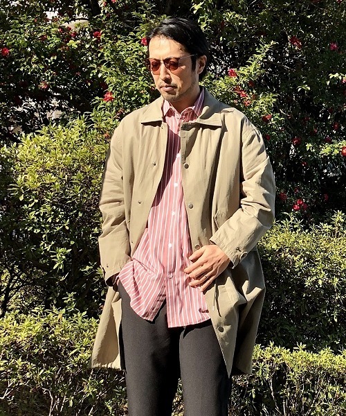 UP START（アップスタート）の「モッズコート風ナイロン切替フィッシュテールスプリングコート（モッズコート・メンズ・ベージュ/ブラック/オリーブ・MEDIUM/LARGE）」の9枚目の写真