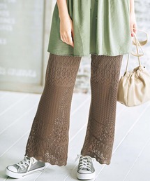 GeeRA | 【20夏新着】透かし編ニットワイドパンツ(その他パンツ)