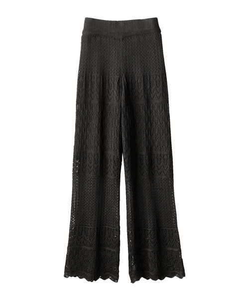 GeeRA(ジーラ)の「透かし編ニットワイドパンツ(その他パンツ・レディース・ブラウン/オフホワイト/ブラック・XX-LARGE/LARGE/MEDIUM/X-LARGE)」の5枚目の写真