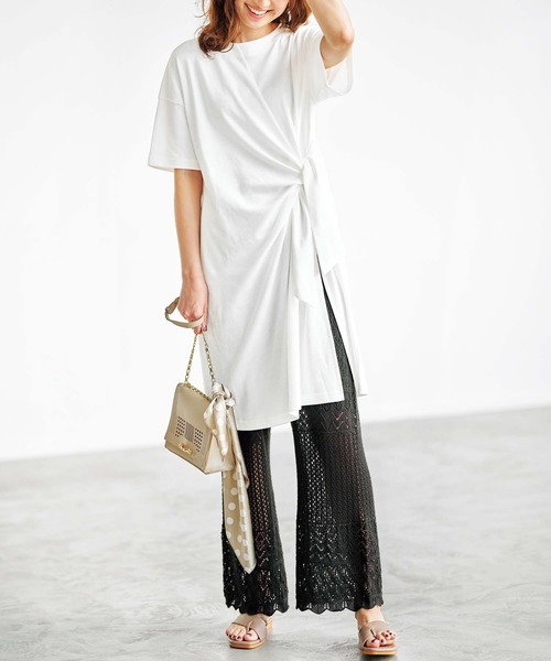 GeeRA(ジーラ)の「透かし編ニットワイドパンツ(その他パンツ・レディース・ブラウン/オフホワイト/ブラック・XX-LARGE/LARGE/MEDIUM/X-LARGE)」の10枚目の写真