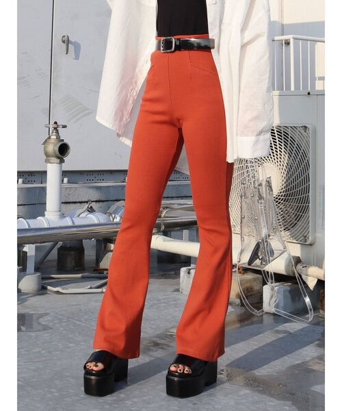 EMODA（エモダ）の「コルセットマークフィットフレアパンツ（その他パンツ・レディース・ブラック/ベージュ/オレンジ・SMALL/MEDIUM）」の12枚目の写真