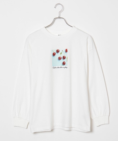 WEGO（ウィゴー）の「WEGO/チェリーボリュームスリーブロンT（Tシャツ/カットソー・レディース・ホワイト/ホワイト系その他・FREE）」の14枚目の写真