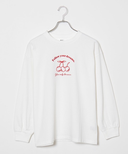 WEGO（ウィゴー）の「WEGO/チェリーボリュームスリーブロンT（Tシャツ/カットソー・レディース・ホワイト/ホワイト系その他・FREE）」の13枚目の写真
