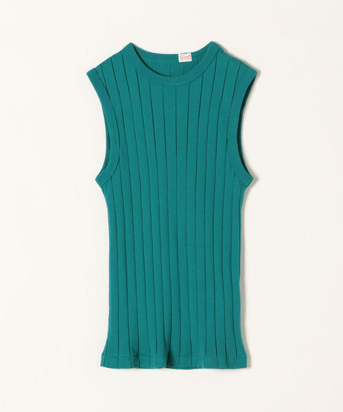 SHIPS any（シップス エニィ）の「YOUNG&OLSEN:BROADリブタンクトップ（タンクトップ・レディース・グリーン/ベージュ系その他/ホワイト・ONE SIZE）」の3枚目の写真