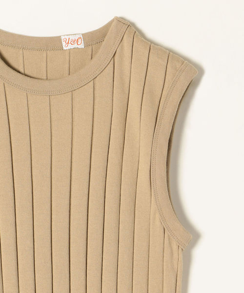SHIPS any（シップス エニィ）の「YOUNG&OLSEN:BROADリブタンクトップ（タンクトップ・レディース・グリーン/ベージュ系その他/ホワイト・ONE SIZE）」の6枚目の写真