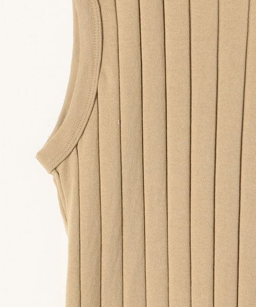 SHIPS any（シップス エニィ）の「YOUNG&OLSEN:BROADリブタンクトップ（タンクトップ・レディース・グリーン/ベージュ系その他/ホワイト・ONE SIZE）」の8枚目の写真