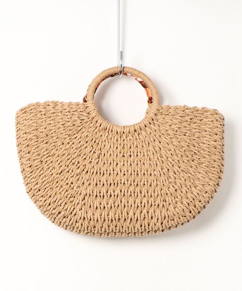 fifth（フィフス）の「スカーフ付ハーフムーンかごバッグ（かごバッグ・レディース・ブラック/アイボリー/ブラウン・FREE）」の10枚目の写真