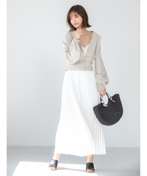 fifth（フィフス）の「スカーフ付ハーフムーンかごバッグ（かごバッグ・レディース・ブラック/アイボリー/ブラウン・FREE）」の9枚目の写真