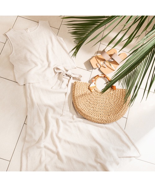 fifth（フィフス）の「スカーフ付ハーフムーンかごバッグ（かごバッグ・レディース・ブラック/アイボリー/ブラウン・FREE）」の20枚目の写真