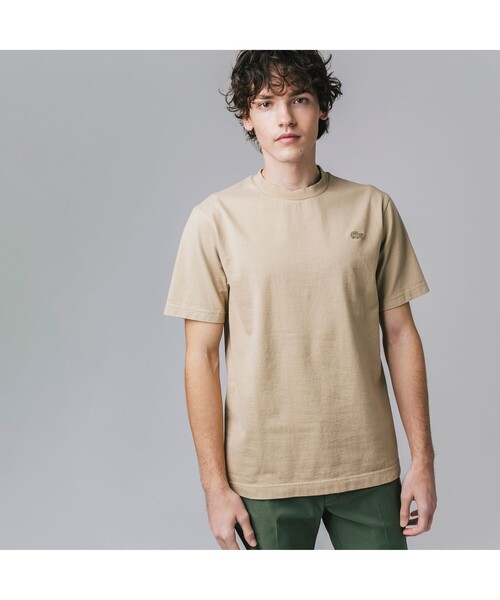 LACOSTE(ラコステ)の「ボディーサイズピグメントTシャツ(Tシャツ/カットソー・メンズ・ピンク/ネイビー/ホワイト/ライトブルー/ブラック/ブルー/グリーン/ダークネイビー/モスグリーン/ベージュ・4/3/5/2)」の4枚目の写真