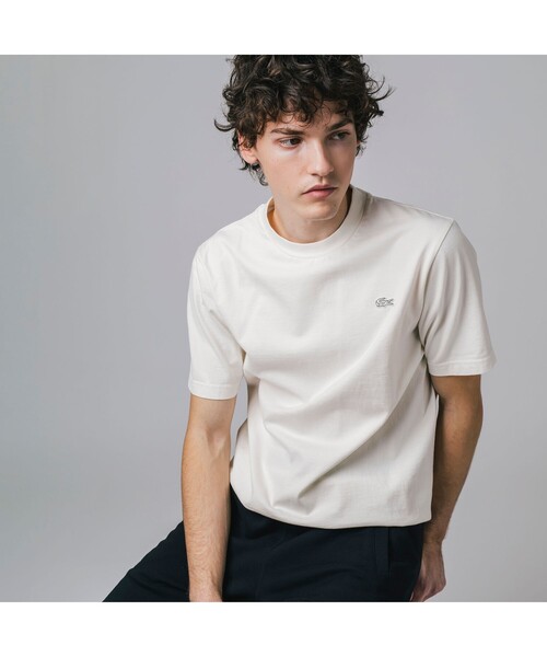 LACOSTE(ラコステ)の「ボディーサイズピグメントTシャツ(Tシャツ/カットソー・メンズ・ピンク/ネイビー/ホワイト/ライトブルー/ブラック/ブルー/グリーン/ダークネイビー/モスグリーン/ベージュ・4/3/5/2)」の2枚目の写真
