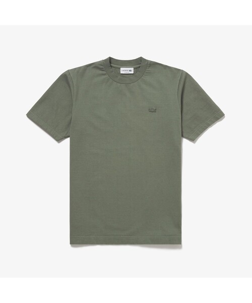 LACOSTE(ラコステ)の「ボディーサイズピグメントTシャツ(Tシャツ/カットソー・メンズ・ピンク/ネイビー/ホワイト/ライトブルー/ブラック/ブルー/グリーン/ダークネイビー/モスグリーン/ベージュ・4/3/5/2)」の5枚目の写真