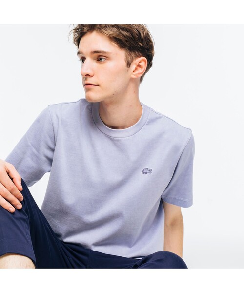 LACOSTE(ラコステ)の「ボディーサイズピグメントTシャツ(Tシャツ/カットソー・メンズ・ピンク/ネイビー/ホワイト/ライトブルー/ブラック/ブルー/グリーン/ダークネイビー/モスグリーン/ベージュ・4/3/5/2)」の6枚目の写真