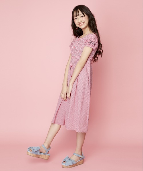 JENNI love（ジェニィラブ）の「ギンガムシャーリングワンピ 