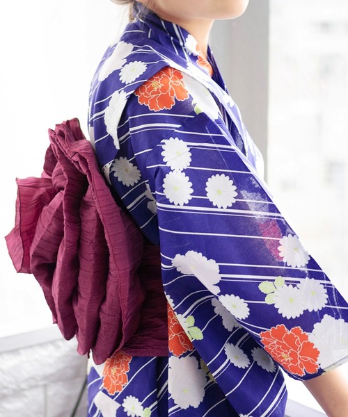 KYOETSU（キョウエツ）の「簡単着付け セパレート 浴衣 女の子 2点セット( セパレート浴衣 + 帯 )（浴衣・キッズ・ブラック系その他2/ブラック系その他4/グリーン系その他2/ブルー系その他2/ブルー系その他3/ブルー系その他4/ブルー系その他5/ブルー系その他6/パープル系その他/パープル系その他2/ホワイト系その他/グリーン系その他/ブラック系その他/ブラック系その他3/ピンク系その他/ブルー系その他/その他12/その他4/その他7/その他9/その他6/その他8/その他10/その他1/その他2/その他3/その他5/その他11・130/140/150/120/110）」の15枚目の写真