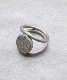 Sand texture oval ring