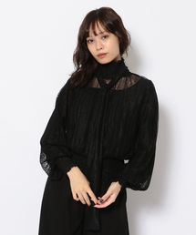 AULA AILA | AULA AILA/アウラ アイラ/PLEATED LACE BLOUSE(シャツ/ブラウス)