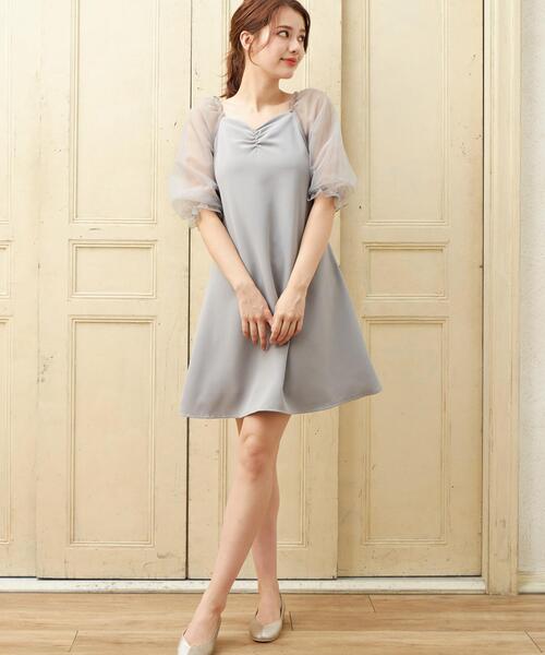 Allamanda アラマンダ の 袖異素材 ワンピース ワンピース Wear