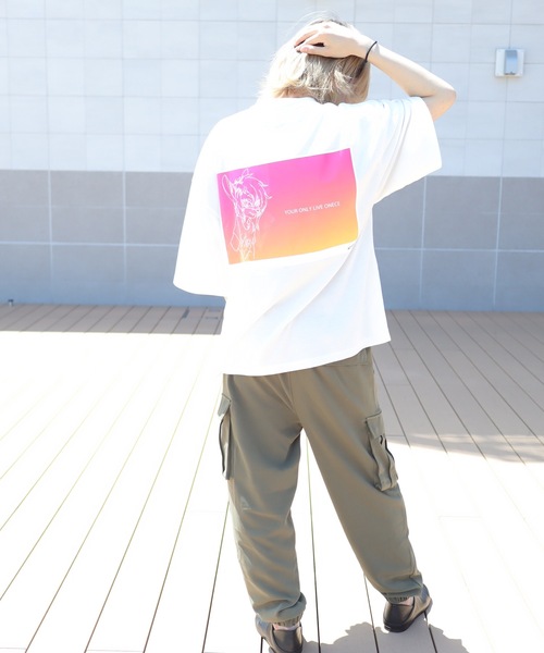 rovtski(ロフトスキー)の「AFYF COOL TECH PRINT BIGTEE/オーバーサイズ クールテック アートプリントビッグTシャツ(Tシャツ/カットソー・メンズ・ホワイト系その他/ブラック系その他/グレー系その他/ブルー系その他/ホワイト系その他2/ホワイト系その他3/ブラック系その他2/ブラック系その他3/グレー系その他2/ブルー系その他2・FREE)」の12枚目の写真