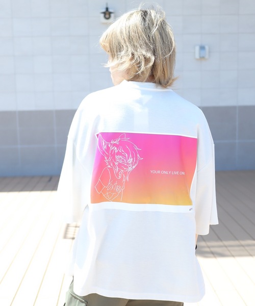rovtski(ロフトスキー)の「AFYF COOL TECH PRINT BIGTEE/オーバーサイズ クールテック アートプリントビッグTシャツ(Tシャツ/カットソー・メンズ・ホワイト系その他/ブラック系その他/グレー系その他/ブルー系その他/ホワイト系その他2/ホワイト系その他3/ブラック系その他2/ブラック系その他3/グレー系その他2/ブルー系その他2・FREE)」の14枚目の写真