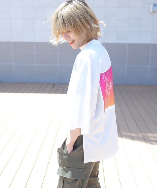 rovtski(ロフトスキー)の「AFYF COOL TECH PRINT BIGTEE/オーバーサイズ クールテック アートプリントビッグTシャツ(Tシャツ/カットソー・メンズ・ホワイト系その他/ブラック系その他/グレー系その他/ブルー系その他/ホワイト系その他2/ホワイト系その他3/ブラック系その他2/ブラック系その他3/グレー系その他2/ブルー系その他2・FREE)」の15枚目の写真