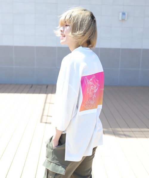 rovtski(ロフトスキー)の「AFYF COOL TECH PRINT BIGTEE/オーバーサイズ クールテック アートプリントビッグTシャツ(Tシャツ/カットソー・メンズ・ホワイト系その他/ブラック系その他/グレー系その他/ブルー系その他/ホワイト系その他2/ホワイト系その他3/ブラック系その他2/ブラック系その他3/グレー系その他2/ブルー系その他2・FREE)」の16枚目の写真