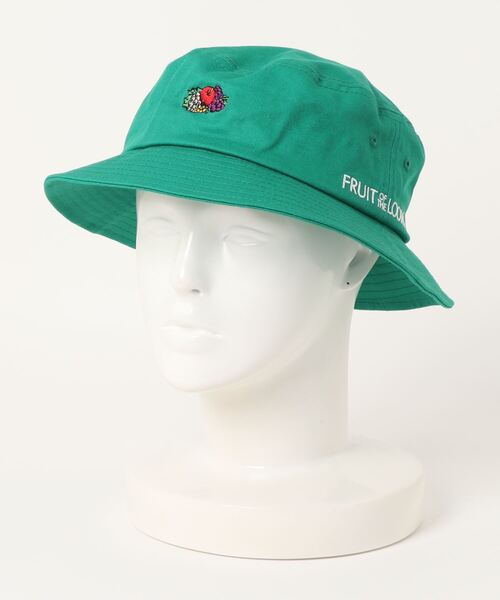 FRUIT OF THE LOOM（フルーツオブザルーム）の「LOGO EMB BUCKET HAT / バケット / ハット / シンプル / ベーシック / カジュアル  / ユニセックス / 刺繍 / ロゴ（ハット・レディース・ホワイト/クリーム/サックスブルー/インディゴブルー/パープル/ピンク/ベージュ/ブラック/ブラック系その他/ブルー/グリーン系その他/サーモンピンク・FREE）」の7枚目の写真