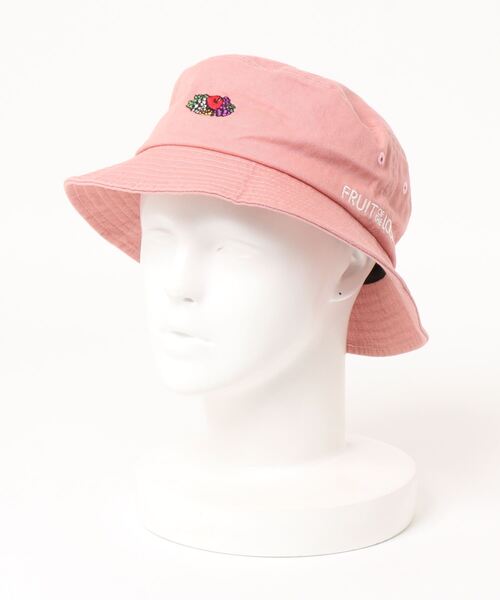 FRUIT OF THE LOOM（フルーツオブザルーム）の「LOGO EMB BUCKET HAT / バケット / ハット / シンプル / ベーシック / カジュアル  / ユニセックス / 刺繍 / ロゴ（ハット・レディース・ホワイト/クリーム/サックスブルー/インディゴブルー/パープル/ピンク/ベージュ/ブラック/ブラック系その他/ブルー/グリーン系その他/サーモンピンク・FREE）」の11枚目の写真