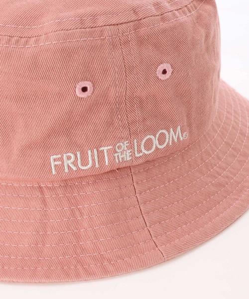 FRUIT OF THE LOOM（フルーツオブザルーム）の「LOGO EMB BUCKET HAT / バケット / ハット / シンプル / ベーシック / カジュアル  / ユニセックス / 刺繍 / ロゴ（ハット・レディース・ホワイト/クリーム/サックスブルー/インディゴブルー/パープル/ピンク/ベージュ/ブラック/ブラック系その他/ブルー/グリーン系その他/サーモンピンク・FREE）」の18枚目の写真
