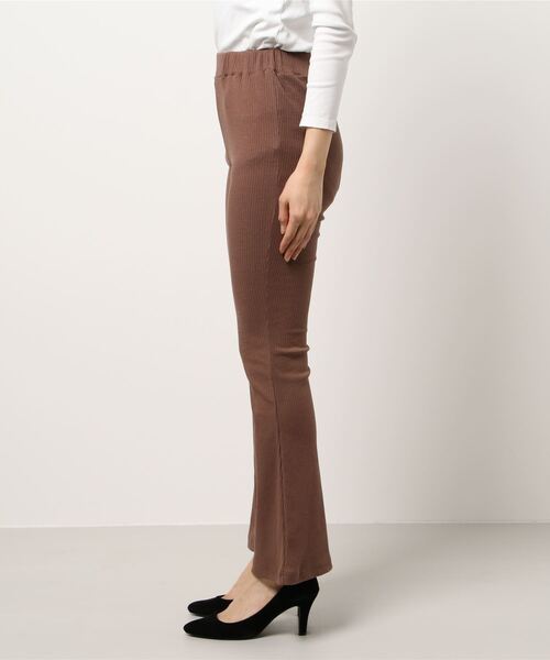 one way（ワンウェイ）の「【oneway Jeans】テレコフレアパンツ（その他パンツ・レディース・ブラック/ライトブラウン・FREE）」の3枚目の写真