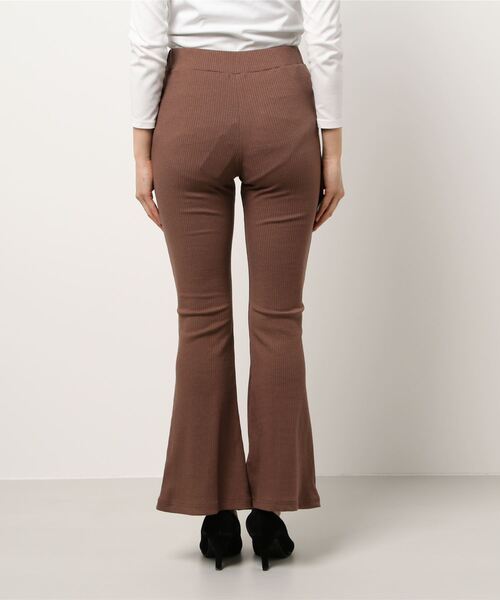 one way（ワンウェイ）の「【oneway Jeans】テレコフレアパンツ（その他パンツ・レディース・ブラック/ライトブラウン・FREE）」の4枚目の写真