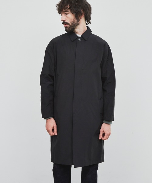 YARD PLUS（ヤードプリュス）の「YARD PLUS ルーズフィットステンカラーコート（ステンカラーコート・メンズ・カーキ/ブラック・MEDIUM/LARGE）」の11枚目の写真