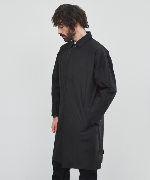 YARD PLUS（ヤードプリュス）の「YARD PLUS ルーズフィットステンカラーコート（ステンカラーコート・メンズ・カーキ/ブラック・MEDIUM/LARGE）」の12枚目の写真