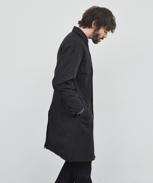 YARD PLUS（ヤードプリュス）の「YARD PLUS ルーズフィットステンカラーコート（ステンカラーコート・メンズ・カーキ/ブラック・MEDIUM/LARGE）」の16枚目の写真