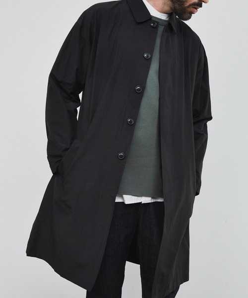 YARD PLUS（ヤードプリュス）の「YARD PLUS ルーズフィットステンカラーコート（ステンカラーコート・メンズ・カーキ/ブラック・MEDIUM/LARGE）」の22枚目の写真